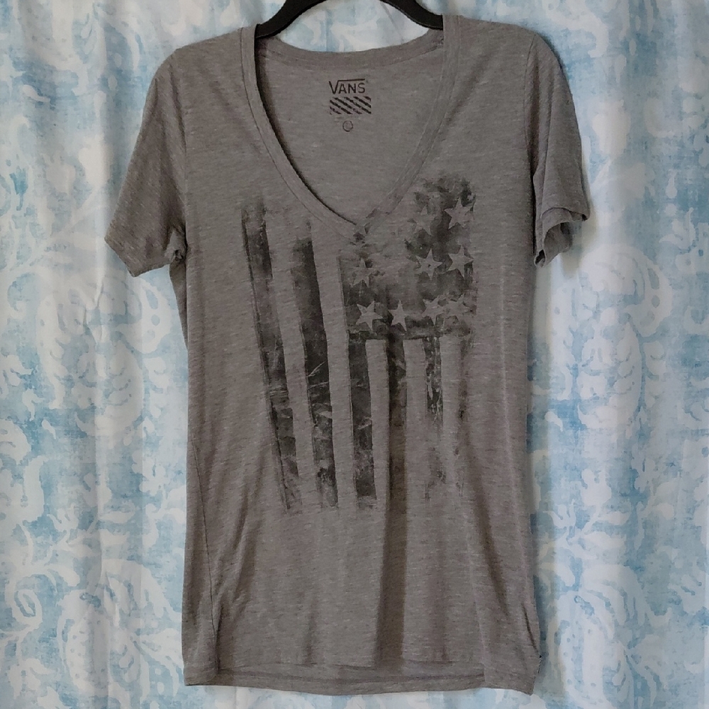 Vans Gray Graphic Women's Top